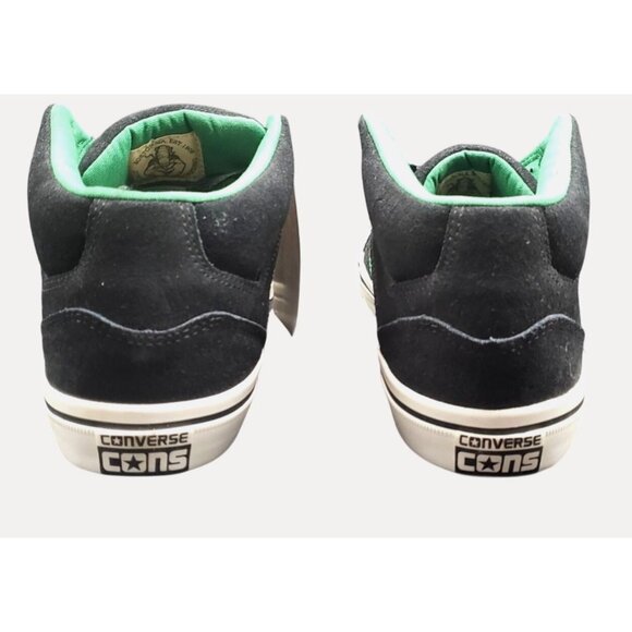 Converse Cons Gates Mid Black Green Suede Skate Sneakers Streetwear Mens 9.5 NEW - Picture 8 of 10